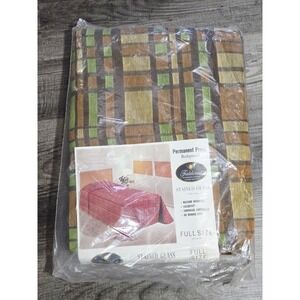 Vintage Fieldcrest Stained Glass bedspread New full size %100 Cotton